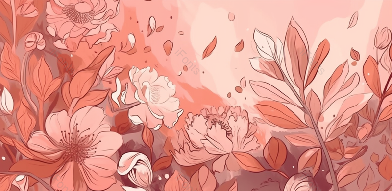 粉色系花瓣花团锦簇手绘背景图,插画/手绘图,插画/手绘图库,插画/手绘图下载,插画/手绘